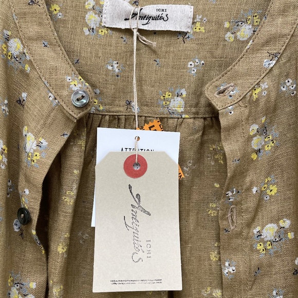 Ichi Antiquities Linen Blouse, NWOT, OS - Picture 4 of 7